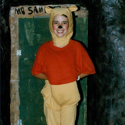 Girl in Winnie the Pooh costume